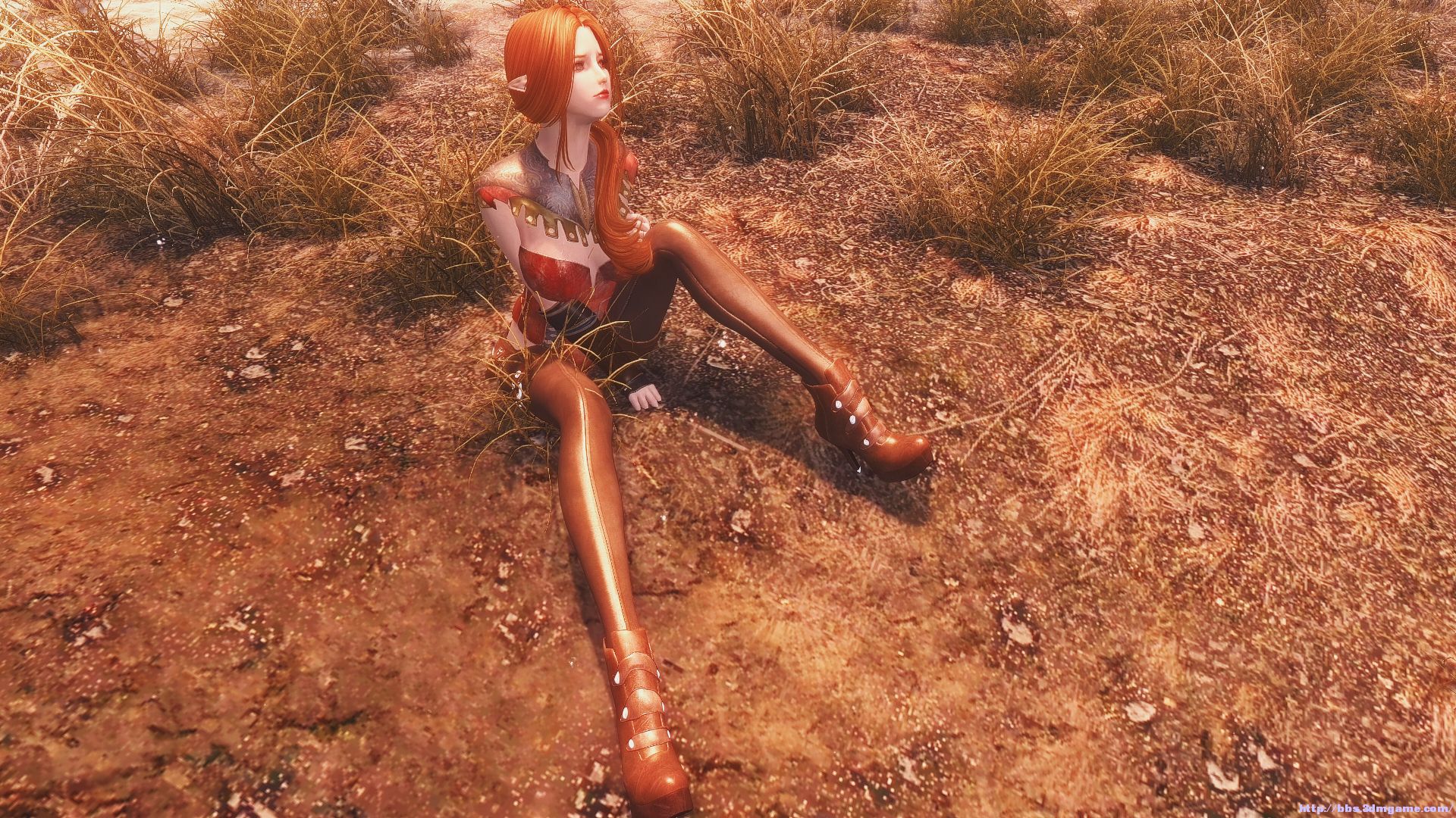 女子写真之皮衣诱惑之二——————精灵公主妮娜(2)异次元裂缝（这绝对是在极限环境下的拍摄，基本光源都是混乱干扰的，不过拍出来有另一番风味，喜欢的要顶一下）  - 《上古卷轴5：天际》历史资源区-