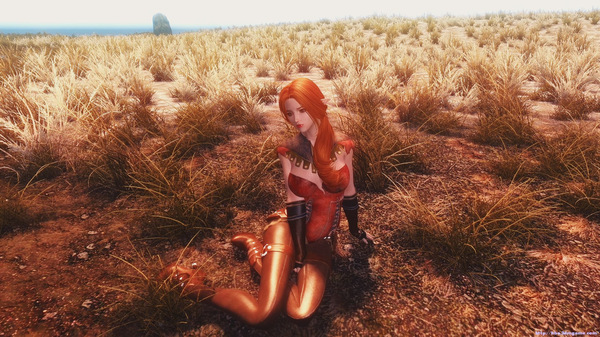 女子写真之皮衣诱惑之二——————精灵公主妮娜(2)异次元裂缝（这绝对是在极限环境下的拍摄，基本光源都是混乱干扰的，不过拍出来有另一番风味，喜欢的要顶一下）  - 《上古卷轴5：天际》历史资源区-