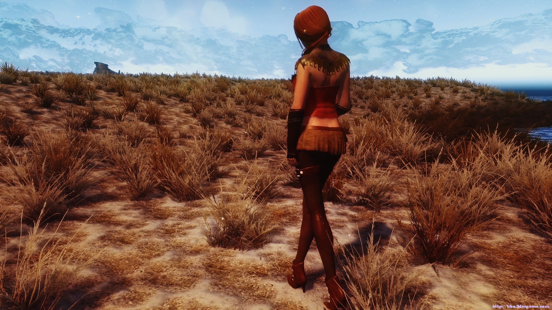 女子写真之皮衣诱惑之二——————精灵公主妮娜(2)异次元裂缝（这绝对是在极限环境下的拍摄，基本光源都是混乱干扰的，不过拍出来有另一番风味，喜欢的要顶一下）  - 《上古卷轴5：天际》历史资源区-