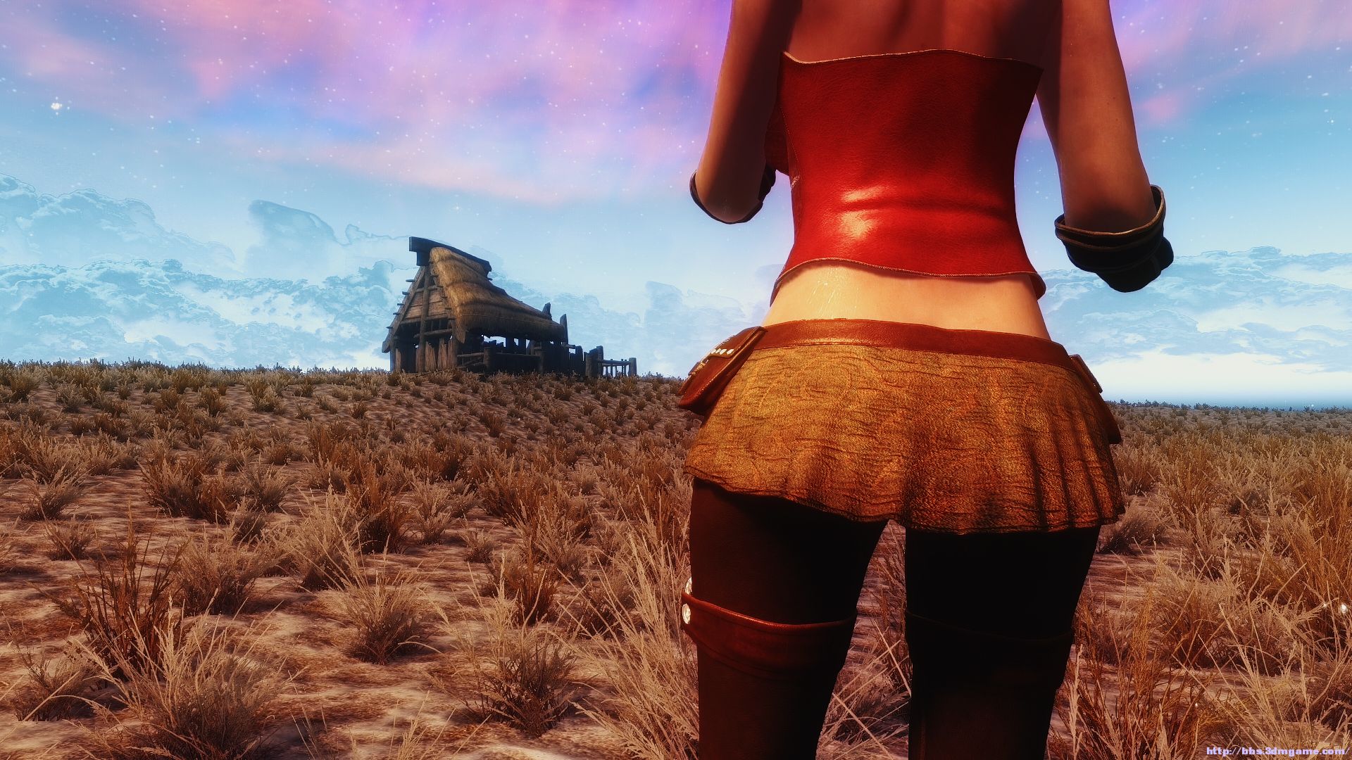 女子写真之皮衣诱惑之二——————精灵公主妮娜(2)异次元裂缝（这绝对是在极限环境下的拍摄，基本光源都是混乱干扰的，不过拍出来有另一番风味，喜欢的要顶一下）  - 《上古卷轴5：天际》历史资源区-