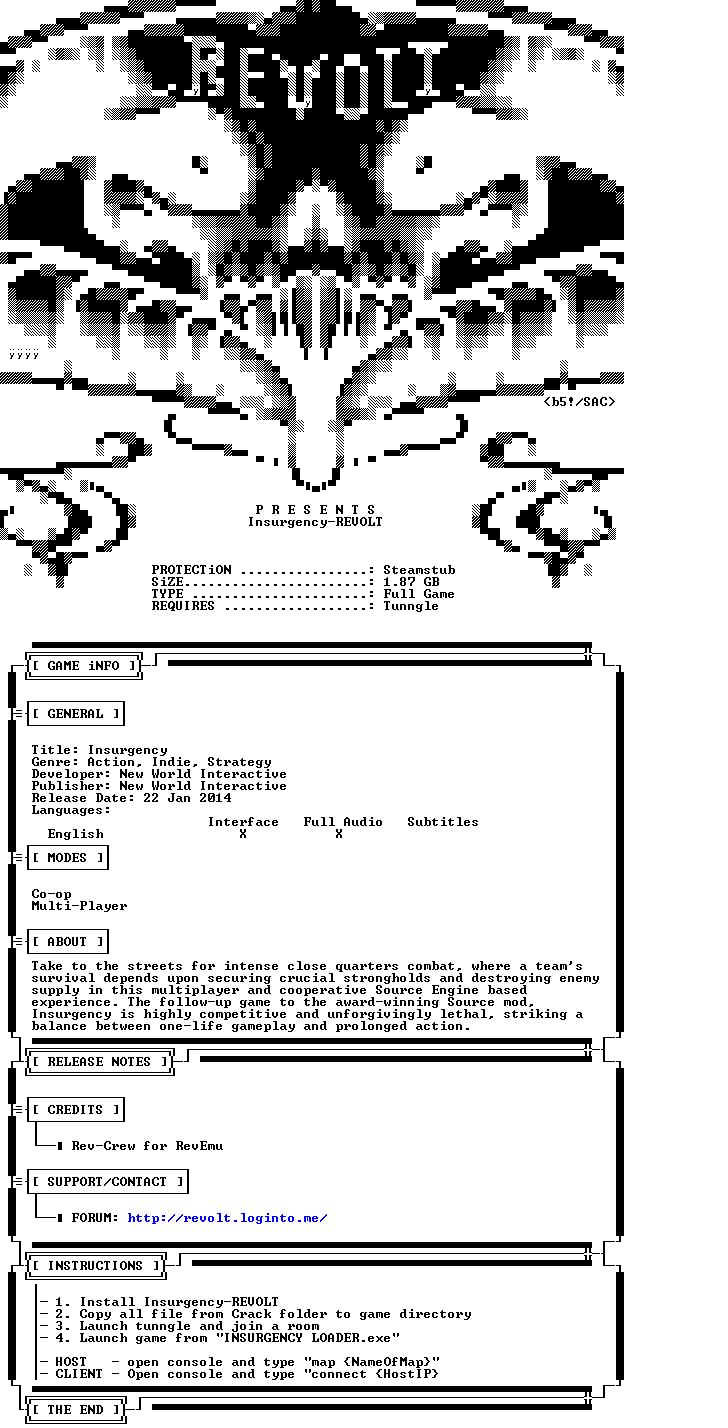叛变（Insurgency）集成1号升级档 REVOLT破解版