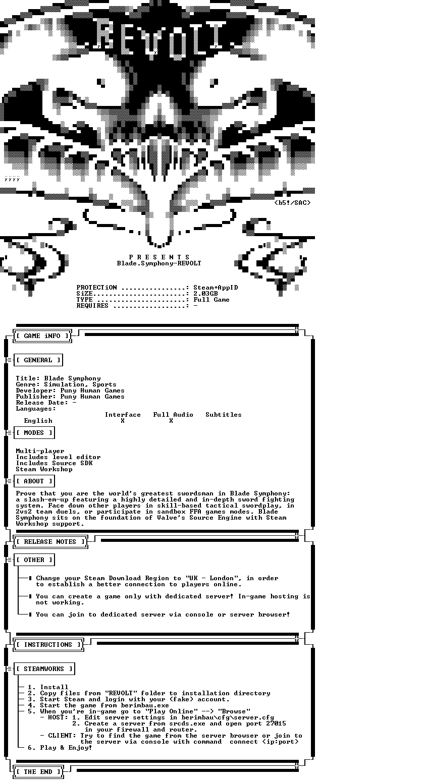 刀剑交响曲（Blade Symphony）REVOLT破解版