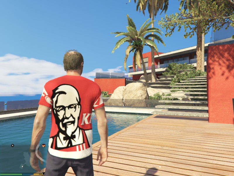《 侠盗猎车手 5(grand theft auto v)》崔佛主角儿t恤mod