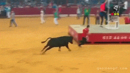 斗牛斗到这样,也够丢人现眼的啦.