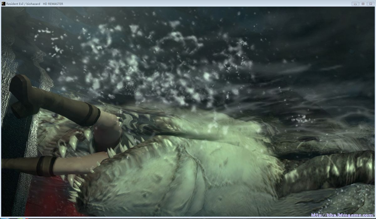 吉尔被鲨鱼吃了,画面太美不忍直视 - 《生化危机hd重制版》 - 3dmgame