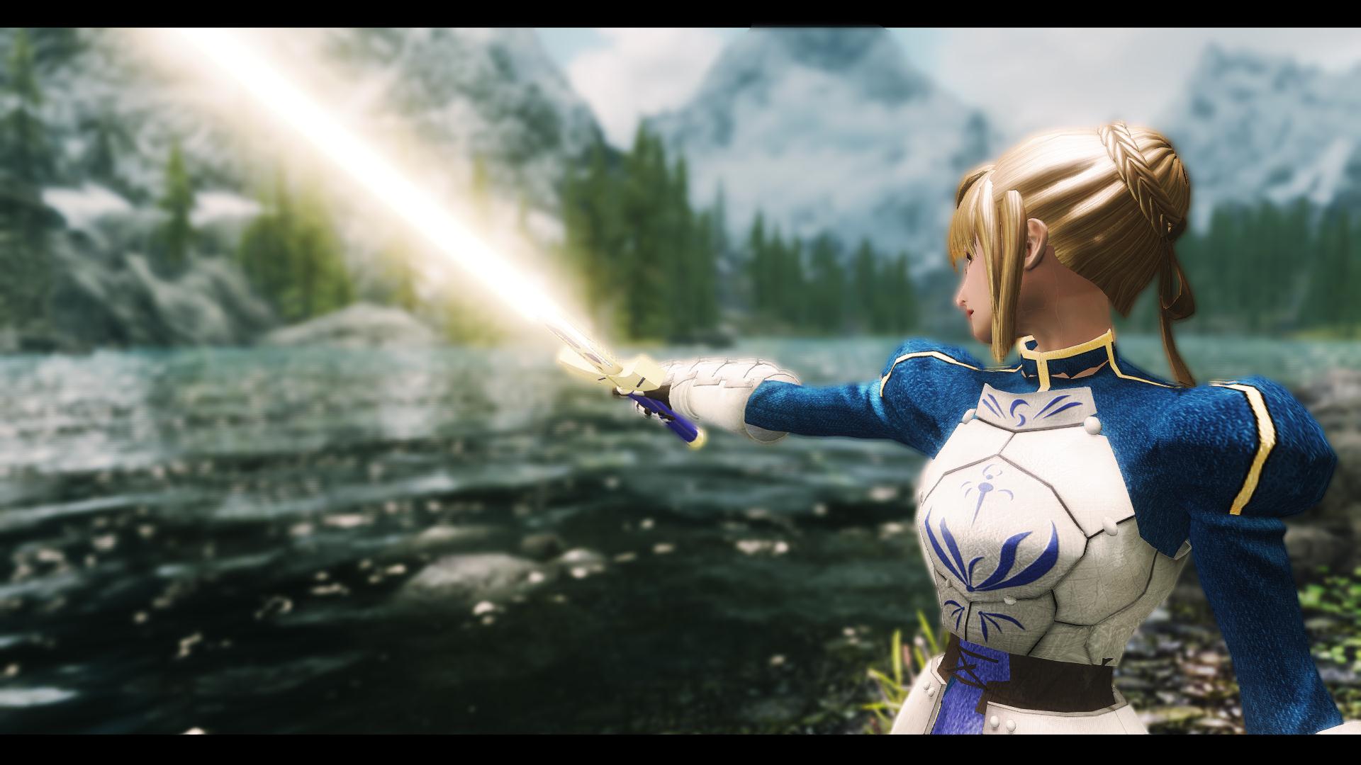 今天闲得无事捏了一上午saber,然后鼓捣一下午fins动作mod(各种大字).