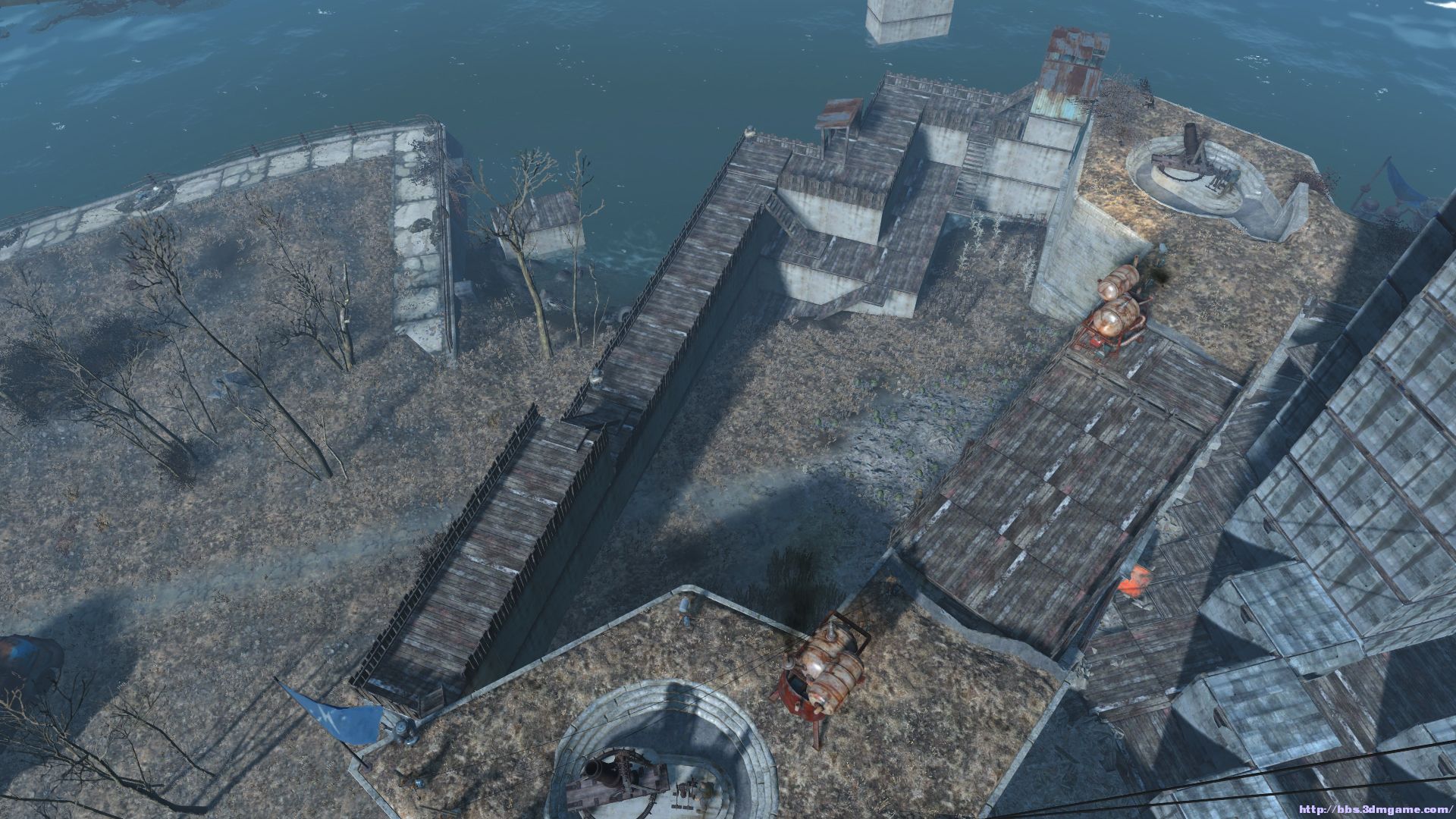 堡垒2015 钢勇大桥半成品展示,终于连接了义勇军城堡总部和钢铁兄弟会