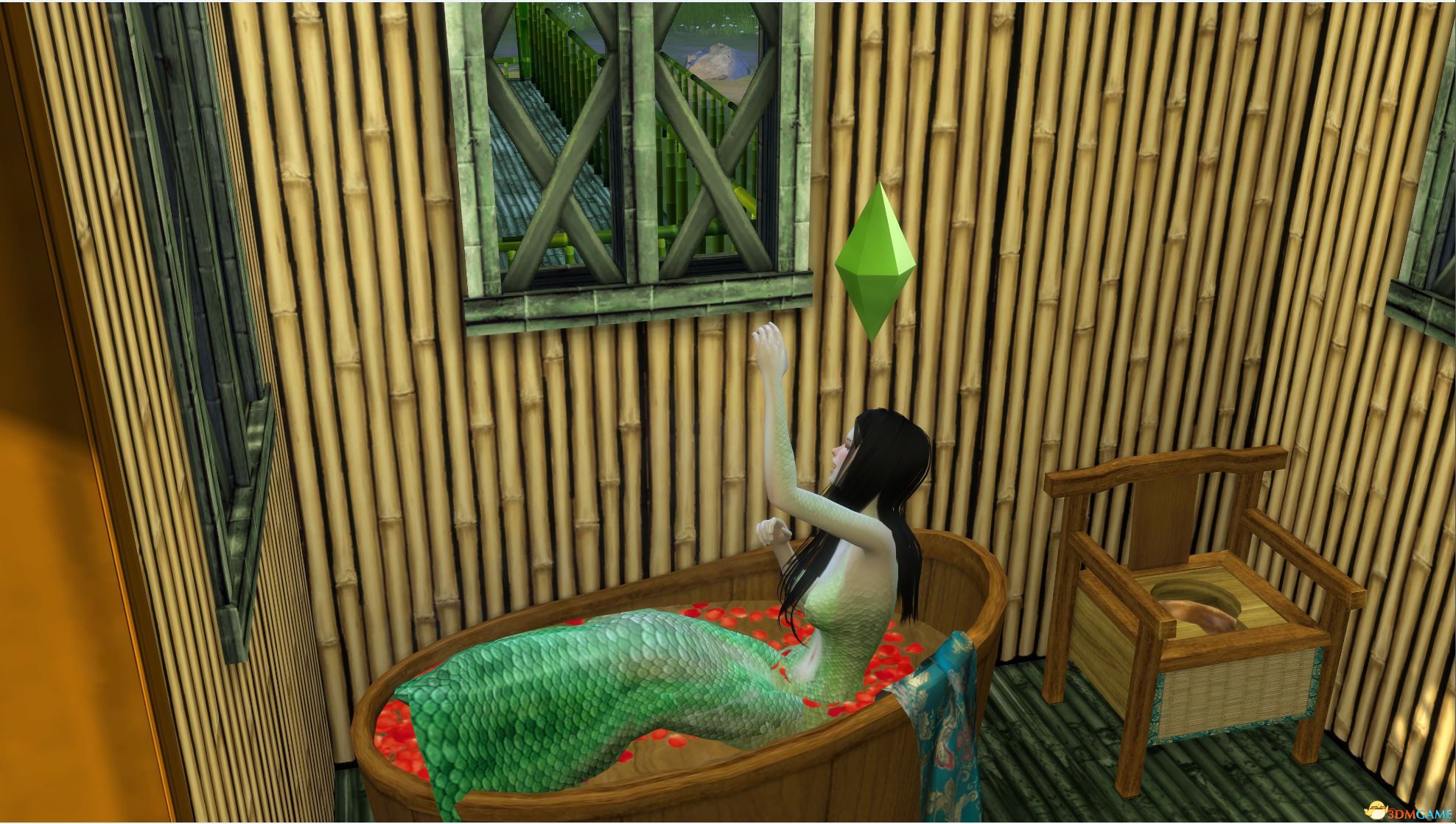 (上帝:一沾水怎么变成美人鱼了呢  原来你下凡之前偷吃了人鱼肉!