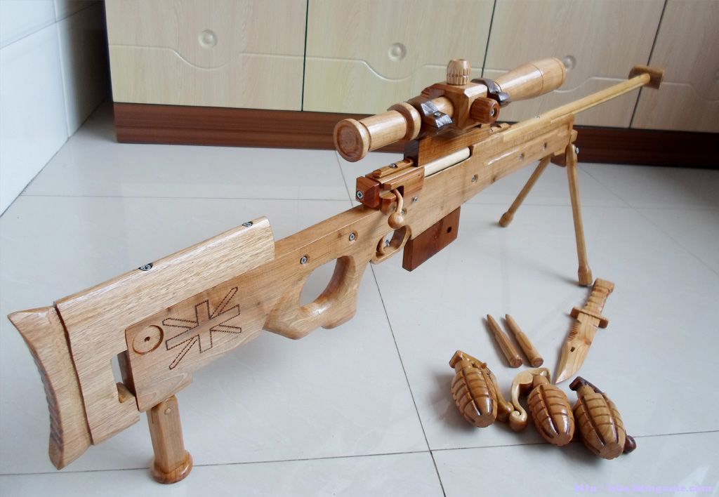 手工制作~~木制工艺品枪