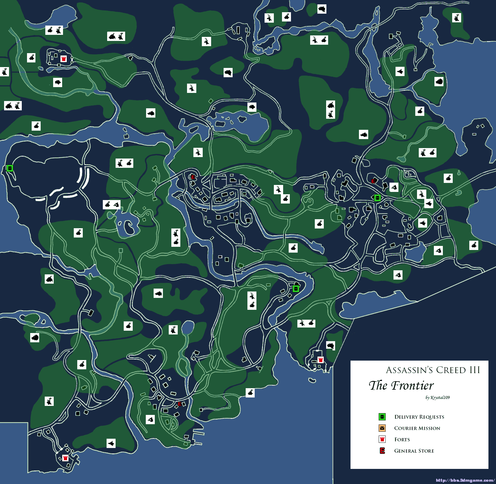 刺客信条3重制版地图图片