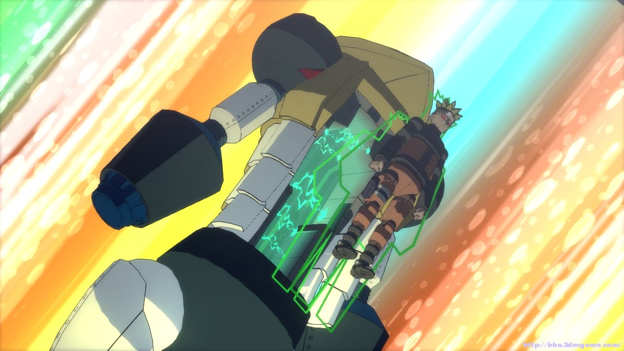 值得一提的是,还有一名特殊角色,那就是传说中的机甲鸣人他的