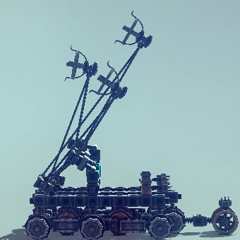 安全性极高的三重射投石车 可分开投掷 不影响稳定性