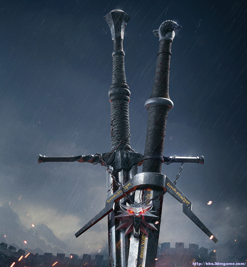 看到剑柄了么 很明显的是供双手持握的.