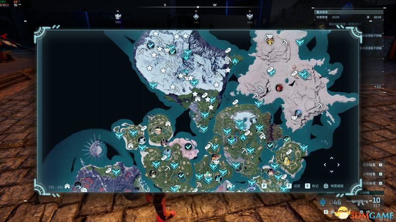 《幻兽帕鲁》全传送点首领boss地下城矿点标注地图 迷雾全开地图存档