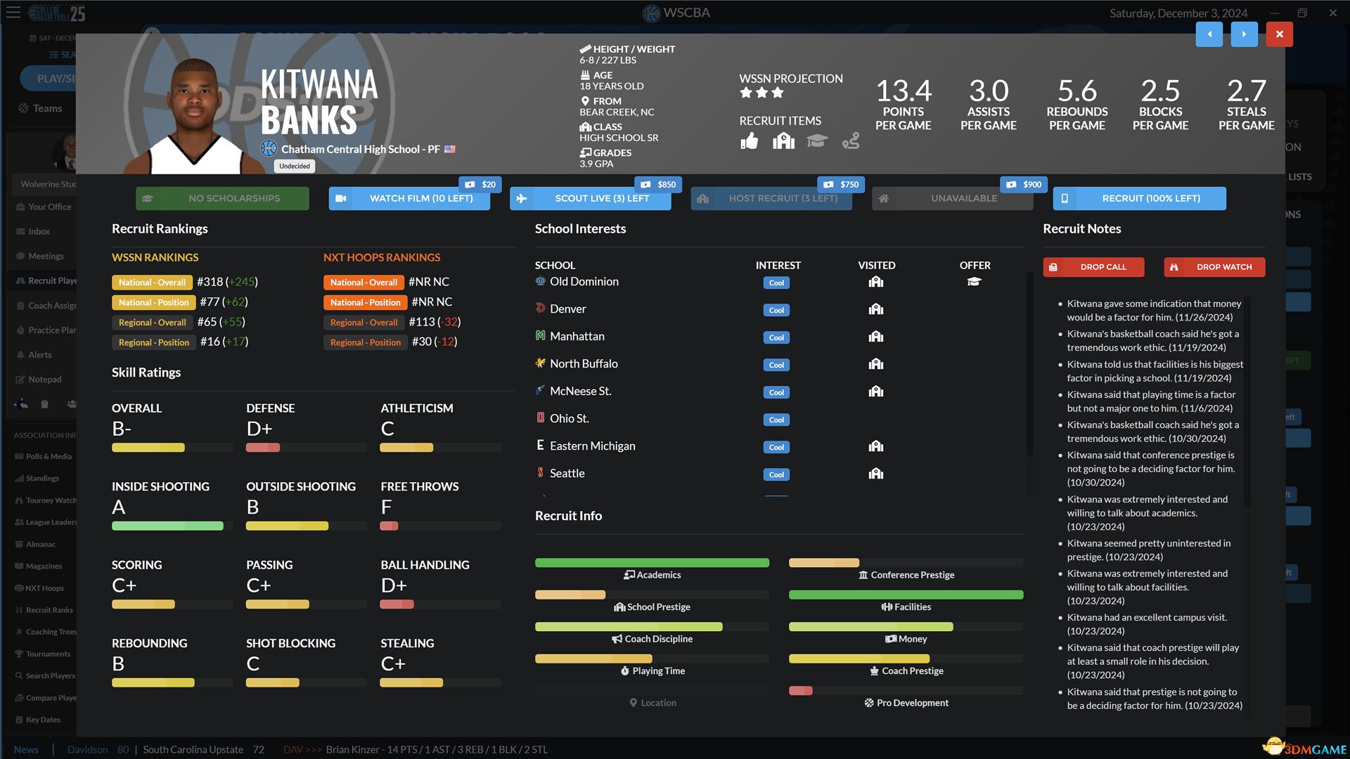 选秀日体育：大学篮球2025（Draft Day Sports: College Basketball 25）|解压即玩|