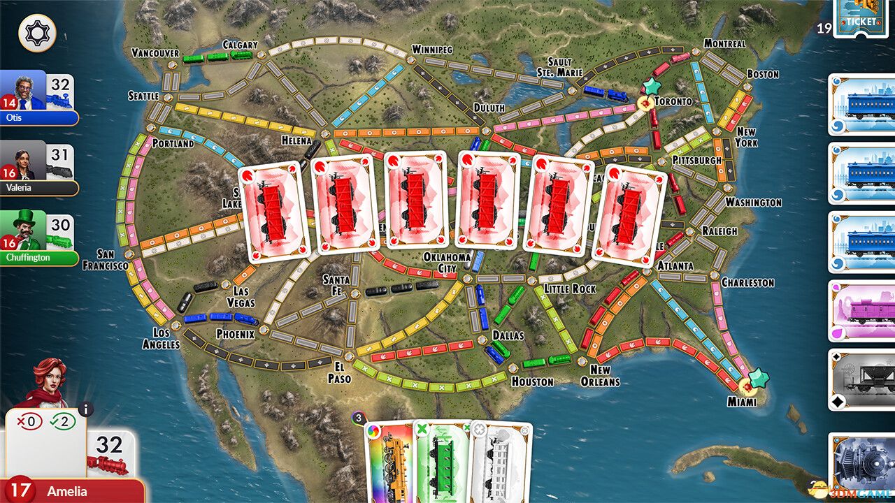 车票之旅（Ticket to Ride）集成非洲中心扩展包 |解压即玩|