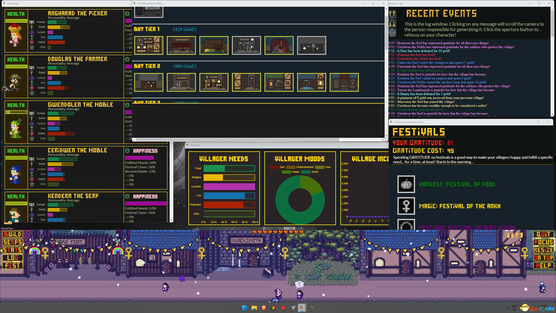 桌面小镇:桌面村庄模拟(Desktopia: A Desktop Village Simulator)|解压即玩|