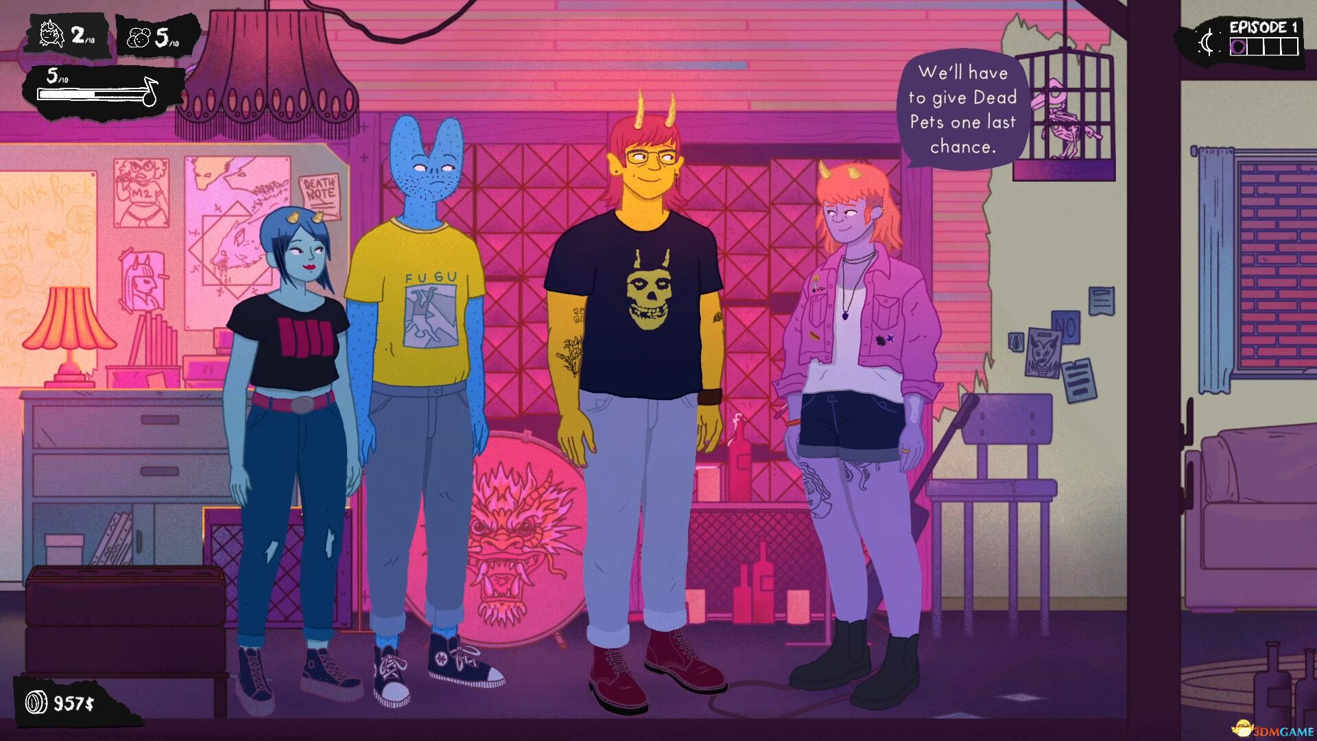 死宠乐队:朋克摇滚生活模拟(Dead Pets: A Punk Rock Slice of Life Sim)|解压即玩|