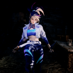 阿卡丽套装~League of Skyrim - Akali Outfit (CBBE 3BA)