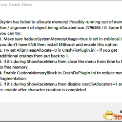 无限弹出 skyrim hasfailed to allocatememory!